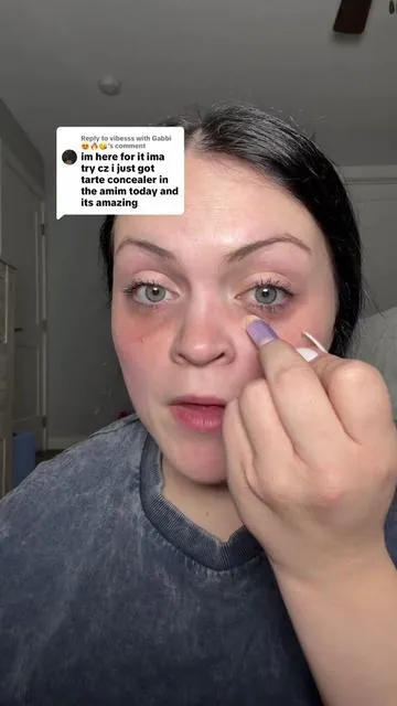 Replying to @vibesss with Gabbi 😍🔥😘 just showing how this concealer stick actually is… it covers up eye bags, wrinkles, fine lines, darkness, and rosacea! #concealer #tartecosmetics #concealerhack #tiktokshopcreatorpicks #matureskin @tarte cosmetics 