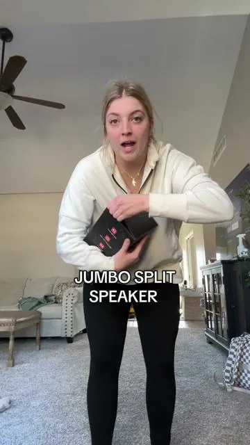 Jumbo split speaker for summer is on sale. Run! #speaker #splitspeaker #waterproofspeaker #tiktokshopjumpstartsale #bluetoothspeaker 