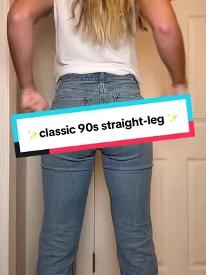That classic 90s straight-leg look with a curvy fit that smooths the waist and flatters your shape. #CurvyDenim #90sStraight #HighRiseJeans #TikTokShopCreatorPicks #tiktokshopjumpstartsale 