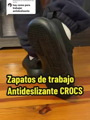 Respuesta a @Victor Zapatos de trabajo de Crocs con suela antideslizante @Crocs #crocs #workshoes #antidelizante #restaurant #zapatosantideslizantes 