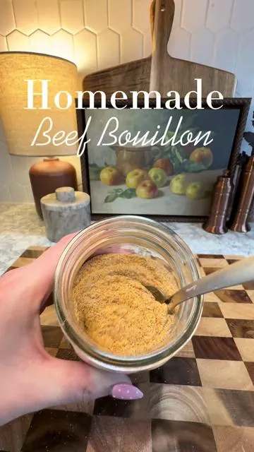 Homemade beef bouillon with no preservatives. A dry mix staple I will never go without! #drymixpantry #pantrystaples #cookfromscratch