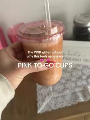 Pink disposable cups 💕 on sale rn with free shipping #pinkgirly #pinkcoffee #pinkcup #togocup #coffeeathome 