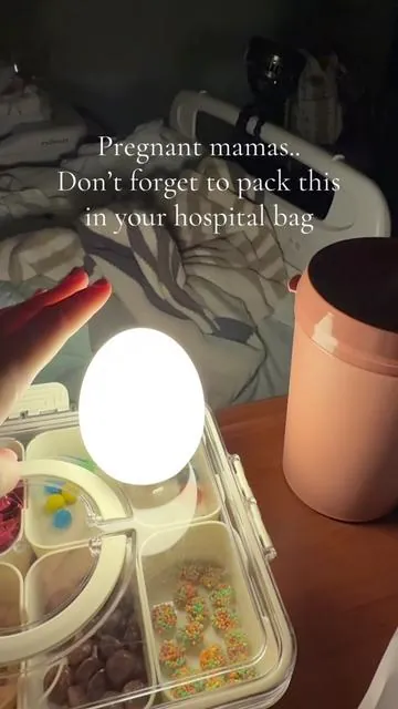 This night light is such a game changer for those late night diaper changes/feedings #newborn #hospitalbag #postpartumessentials #newbornessentials #hospitalbagessentials 