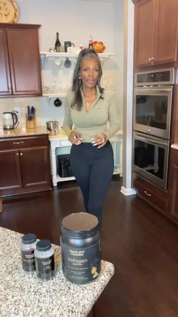As a woman in her 60’s, adding a collagen supplement daily is a must for me. ✨ This Black Girl Vitamin collagen supplement is perfect to add in my coffee each morning & then I add the Hair, Skin & Nail vitamins and Vitamin D……….. This beauty bundle is a WIN for me!! ✨✨ #vitamins #over50 #healthylifestyle #healthyliving #collagen 