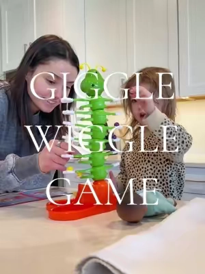 Giggle wiggle is full of laughter, patience, and silly music!! #toddlergames #toddlermoms #gamesforkids 