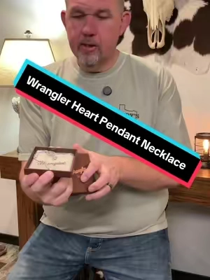 She is gonna love this one fellas , Wrangler heart pendant necklace #pendantnecklace #wranglernecklace #westernjewelry #turquoisejewelry #tiktokshopjumpstartsale 