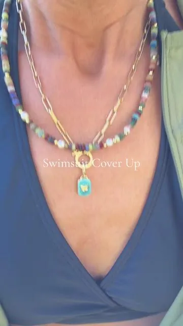 UPF 50+ protection, olive green, and sized up to a medium for a looser fit ☀️ definitely a vacation essential. #swimsuitcoverup #beachcoverup #vacationessentials #swimwear #resortwear 