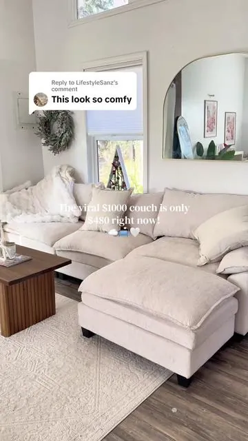 Replying to @LifestyleSanz It’s on sale for even less now if you didn’t get a chance to grab it before! lmk if u guys have any questions about it I can answer in detail all the pros and cons 🤍 #furniturefinds #affordablefurniture #jumpstartsale #homefurniture #modernfurniture @weture official 