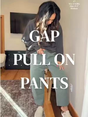 @Gap comfortable! Pregnancy friendly and and easy pull on pants that looks cute! #gapjeans #barrelpants #gap #comfortablejeans #tiktokshopcreatorpicks 