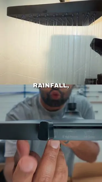 The Hibbent rainfall shower head is so nice! #rainfallshower #showerhead 
