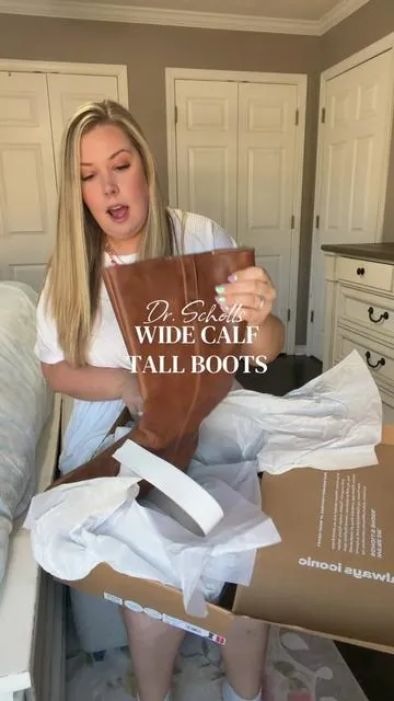 These boots 😍 @Dr. Scholl's Shoes #drschollsboots #widecalfboots #widecalf #tallboots #brownboots 