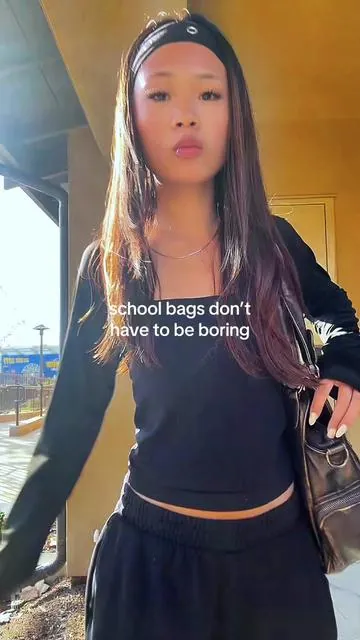 its so cute w my fit #fyp #angelkissbag #angelkiss #schoolbag #bag 