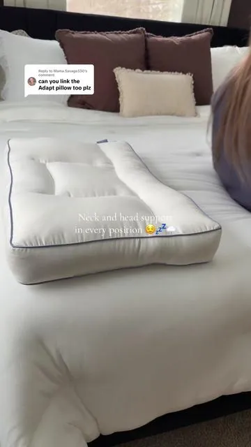 Replying to @Mama.Savage330 I use it every single night. Cannot sleep without it 🤞🏻😴 #mellowsleep #mellowadaptpillow #supportpillow #mellowsleepadaptpillow #neckpain 