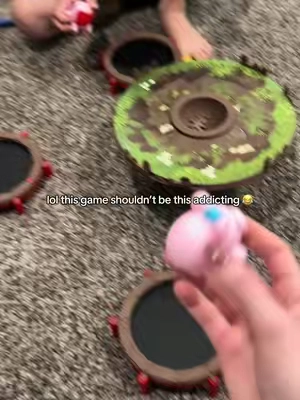 I think I am just as obsessed with this game as my kids are😂😂 who would’ve thought. Pigs on trampolines. 😂😂 #pigsontrampolines #GameNight #familygamenight #gamesforkids #kidgames 