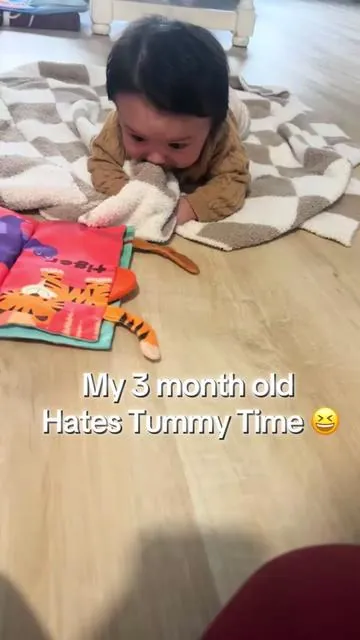 This toy is the only thing that’s been keeping him entertained during tummy time 😭🫶🏼 #newbornbaby #3monthsold #tummytime #babyessentials #fy 