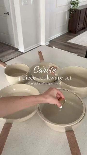 Matches my aesthetic perfectly ✨🤩  #fyp #carote #cookwareset #carotecookware #potsandpans 
