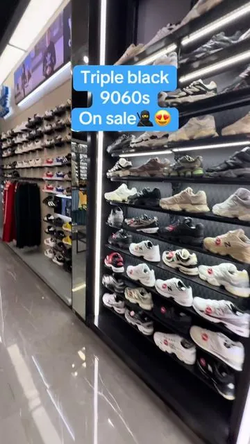 Triple black new balance 9060 on sale😍😍 #tripleblack #allblackshoes #newbalance9060 #9060 #tripleblacknewbalance 
