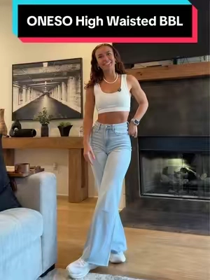 The high waist is such a moment  #tiktokshopcreatorpicks #onesojeans #bbljeans #stretchyjeans #highwaistedjeans 