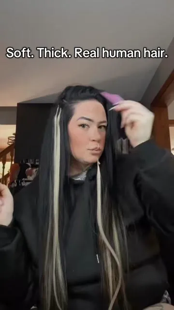These human hair extensions blend like your own hair 😮‍💨 Soft, thick from root to ends, heat-safe, and made to look completely natural. Perfect for everyday wear, special events, or anyone wanting fuller, longer hair without damage. If you’ve been scared of extensions looking fake — these are the ones. #hairextensions #humanhair #extensions #tiktokshopcreatorpicks #tiktokshopstockup 