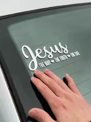 “Not just a sticker… it’s a reminder of who guides my drive.”#caraccessories #GiftedInLove #foryou #carstickers #jesussaves