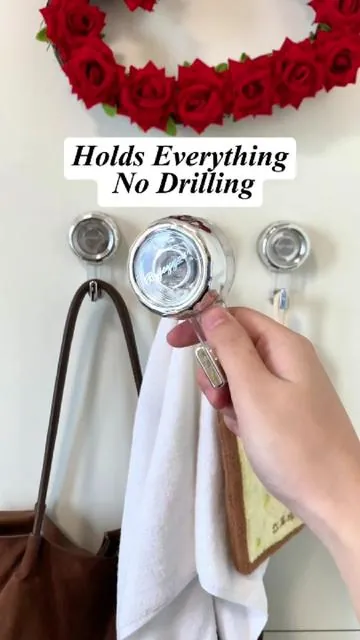 The easiest way to organize your bathroom & kitchen—no tools,no mess. #SuctionHook #Nicespcehooks #giftedinlove #HomeOrganization #MustHave