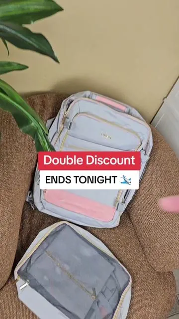 Travel Backpack at a DOUBLE DISCOUNT TODAY  ✈️  ‼️SALE‼️  Womens products Women 30+ Women 40+ Trending Products Must Buy Flash Sale Discount Sale  #TikTokShopStockUp #TikTokShopRestock #TikTokShopSpringGlowUp #FanFavoriteDeals *Final Price / Shipping / Coupons / Discounts may differ based on your TikTok account, available coupons, and current promotions. Always refer to product listing for up-to-date offers.