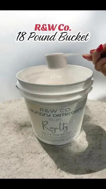 STOP buying tiny jugs that barely last a week. This 18-lb bucket is the kind of stock-up that keeps you washing for MONTHS — deeper clean, stronger scent, and way more loads for your money. Once you switch, those grocery store bottles feel like a scam.✨🧺@R&W Co.  #clean #cleantok #laundry #laundryday #sale 