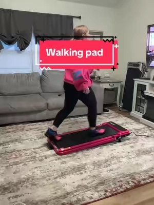 Something to get my body moving again, I have no excuses.  Walking pads make fitness goals obtainable for busy people.  I LOVE having this to pull out, watch my show, and get a workout in right after work. Get this walking pad before free shipping is gone. #walkingpad #walking #tredmill #inclinewalk #workoutathome 