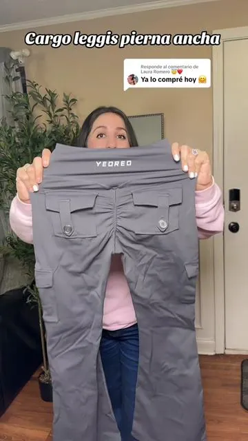 Respuesta a @Laura Romero 😇❤️ cargo leggis pierna ancha #fypシ゚viral #tiktokshopcreatorpicks #cargoleggings #widelegpants #leggings 