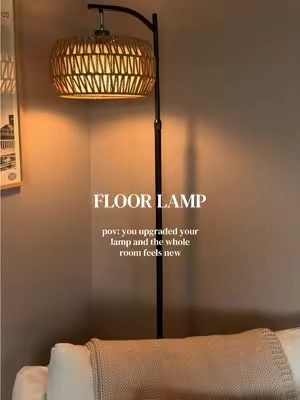 Proof that good lighting upgrades your whole space. 💡🌿✨🌾  #floorlamp #bohofloorlamp 