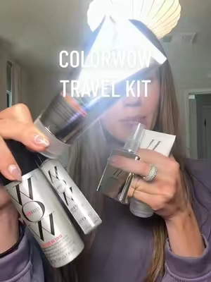 20% OFF this viral COLORWOW travel hair kit right now.  Shampoo + conditioner minis Dream Coat for humidity + frizz Gloss serum + texturizing spray Everything you need for sleek, shiny, volume-y hair in one clear bag ✈️ Such a smart travel set. @Color Wow Hair #colorwow #dreamcoat #travelhair #frizzfreehair #haircareessentials cannot guarantee sale price will remain $48.80 past day of posting (2/16/26)