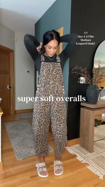 @CHOUYATOU leopard print overalls #overalls #leopardprint #denimoveralls #leopardoveralls #tiktokshopcreatorpicks 