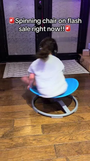 RUN!! Before the sale ends. Sensory spinning chairs are great for autistic kids as it helps them regulate ♥️ my daughter loves hers!! #sensorychair #sensory #swivelchair #spinning #sensoryseeker 