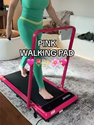 This is the dragon fruit color!!  Also- forgot to mention this goes up to 3.8 🩷🫶 #walkingpad #pinkwalkingpad #walkingpadunboxing #tiktokshopcreatorpicks #tiktokshopstockup 