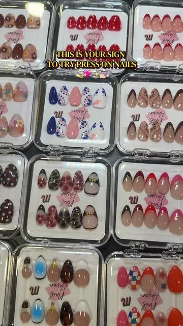 My favorite press on nails from @Nail Haven! Look at how adorable these designs are! #nailhaven #pressonnails #nailsathome 