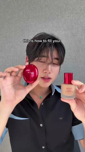 Morning base, easy touch-ups all day ✨ Turn your liquid foundation into a mini cushion for on-the-go touch-ups 👜 Available now on TIRTIR TikTok Shop Limited promo - 150 units daily only. #TIRTIR #redfoundation #foundation #cushionfoundation #kbeauty 