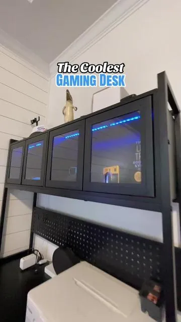 LED Reversible Gaming Desk.