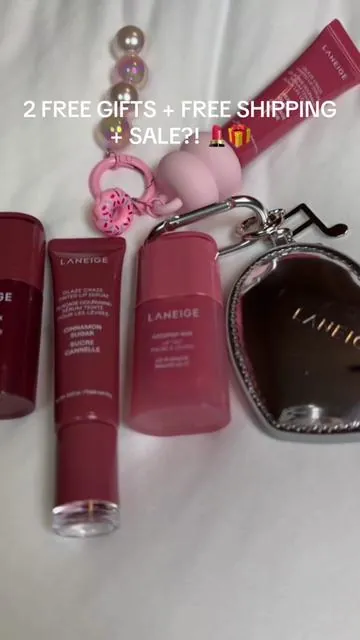 Laneige is SPOILING us! Two free gifts (that are SO cute!), free shipping and on sale for a limited time! Several diff color sets to choose from! #laneige #laneige_us #glazecraze #laneigeglazecraze #juicepopbox @laneige_us 