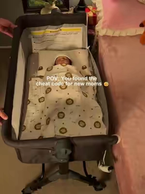 Can't settle your newborn? 🤯📢 The 3-in-1 Rocker Mode calms them like magic. 🌊 STOP THE TEARS! 👇 #babybassinet #3in1crib #soothingbaby #rockingbassinet #momhacks 