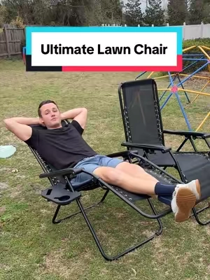 No other lawn chairs are this comfortable. #lawnchair #loungechair #relax #tiktokshopcreatorpicks 