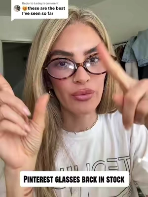 Replying to @Lesley If they’re back in stock make sure to get them now #fyp #imjustagirl #glassestrend #glasses #bluelightblockingglasess 