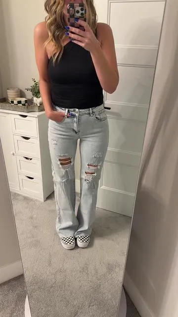 Obsessed with these Georgia Risen jeans from @Wild Oak Boutique #risenjeans #risendenim #jeans #cutejeans #TikTokShopStockUp 