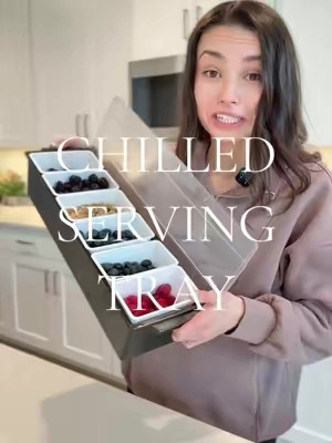 Perfect for hosting a yogurt bar, taco bar, or condiment bar!! Impress those guests this summer #servingtray #hostingideas #hosting 