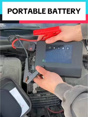 If you own a car you need this, and it’s over 40% off right now #hieha #carbattery #portablebatteryjumper #portabletireinflator 