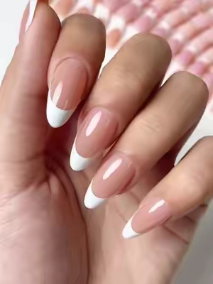 From flat to flawless.These almond tips gave my nails the lift they needed. 📈💅#diynailsathome #gelxnails #frenchnails #pressonnails #internationalwomensday 