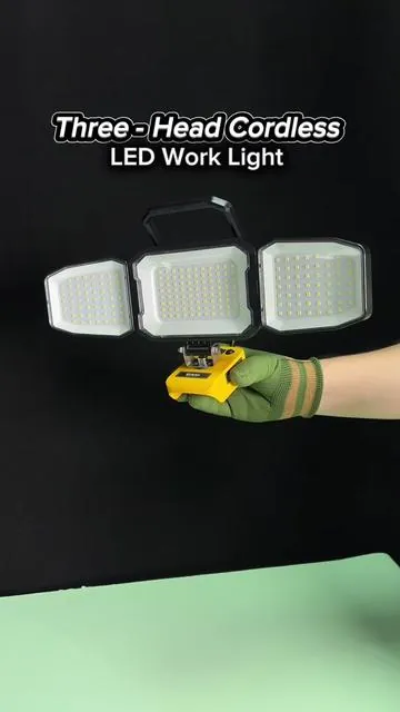 💡✨3-Head Cordless Work Light - Compatible with Your Dewalt 20V Batteries.🔋 Check the Orange Cart Below.🎁#ecarke #cordless #ledworklight #worklight #light #for #dewalt #battery #portablelight #campinglight #jobsite #outdoors #giftideas #spotlightfinds 