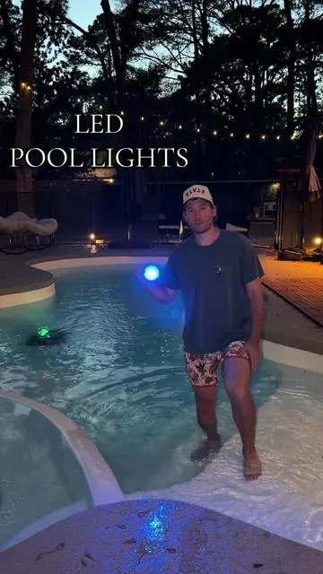 @Sansi Lighting kids are going to LOVE THESE!! 🕺🪩 #poollights #underwaterlights #poolparty #abovegroundpool #tiktokshopspringglowup 