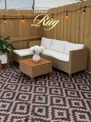 El cambio que le hizo a mi patio 😍 que les pareció?  #outdoorrug #outdoorpatio #outdoordecor #rugtiktok 