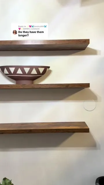 Replying to @✨💖🦋Jessicuhhh🦋💖✨SAHM the longest they have is 47”.😊 #floatingshelves 