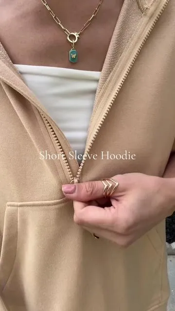 I would get your regular size in this one and there is several color options. I’m 5’7, 120lb— wearing a small. #oversizedhoodie #shortsleevehoodie #halfziphoodie #summeroutfits #shortsleevesweater 